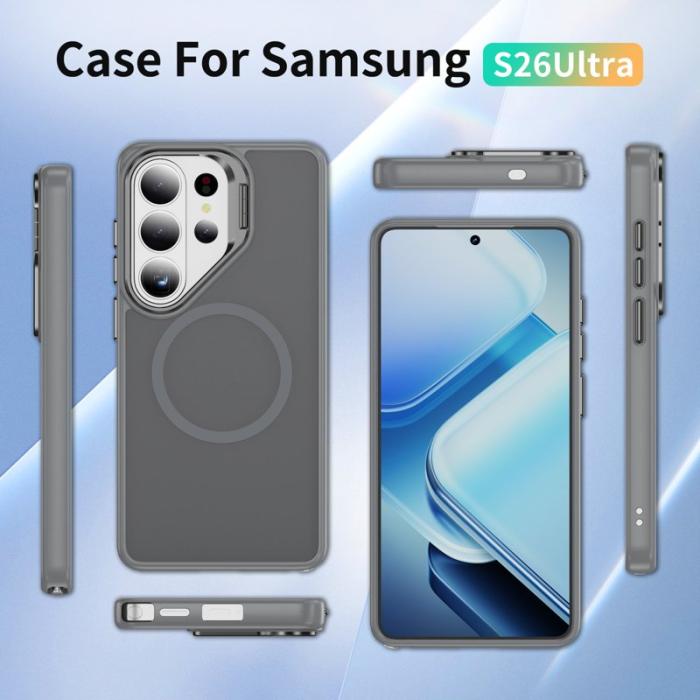 OEM - Mobilskal för Samsung Galaxy S26 Ultra Magnetiskt Kickstand PC + TPU - Grå