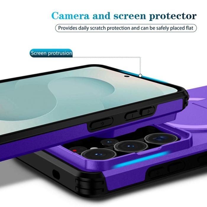 OEM - Mobilskal för Samsung Galaxy S26 Ultra Magnetiskt Kickstand PC + TPU - Lila