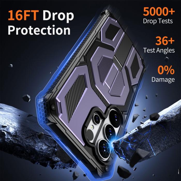 OEM - Mobilskal för Samsung Galaxy S26 Ultra Magnetiskt Kickstand PC + TPU - Ljuslila