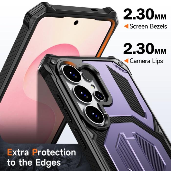 OEM - Mobilskal för Samsung Galaxy S26 Ultra Magnetiskt Kickstand PC + TPU - Ljuslila