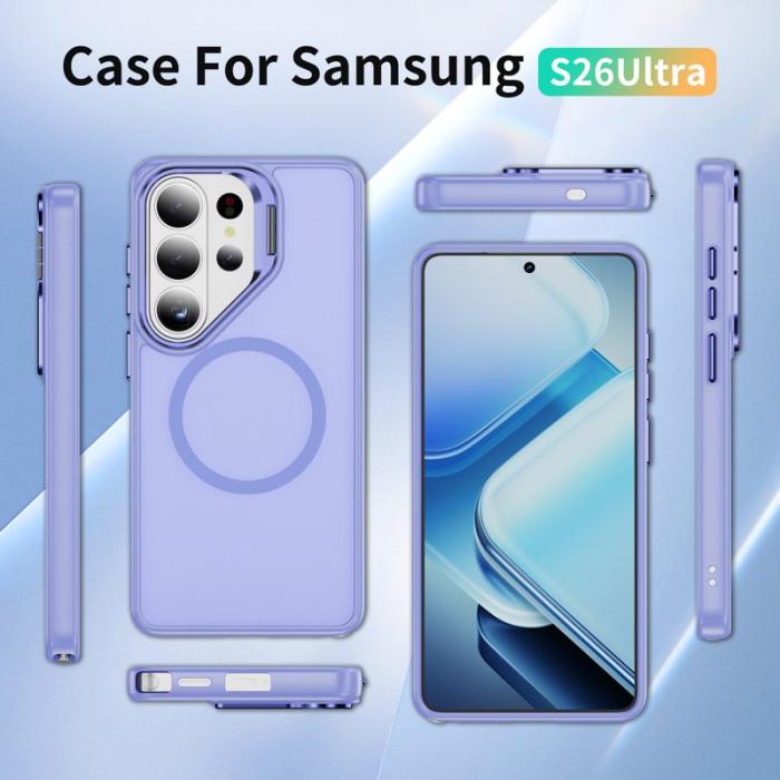 OEM - Mobilskal för Samsung Galaxy S26 Ultra Magnetiskt Kickstand PC + TPU - Ljuslila