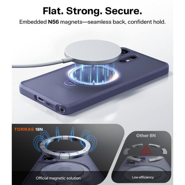 Torras - Torras Mobilskal för Samsung Galaxy S26 Ultra Magnetiskt Kickstand - Mörklila