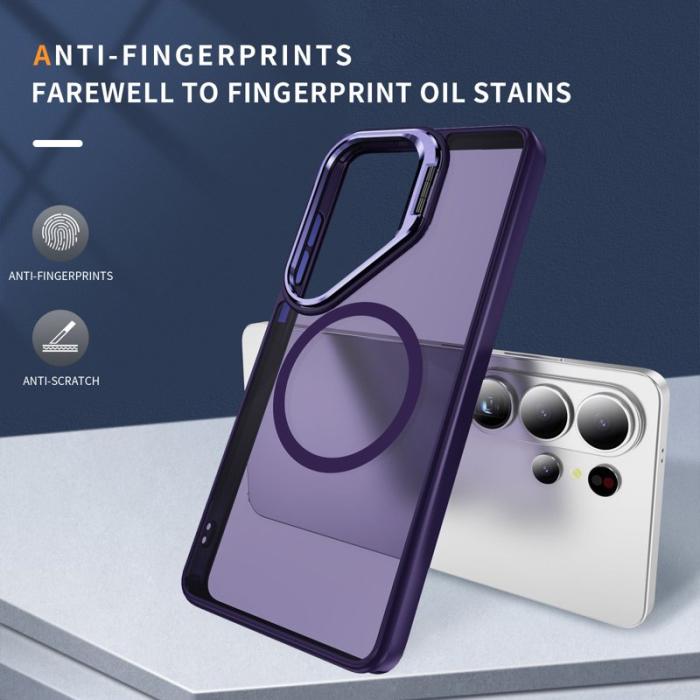 OEM - Mobilskal för Samsung Galaxy S26 Ultra Magnetiskt Kickstand PC + TPU - Mörklila