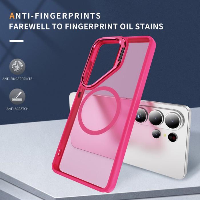 OEM - Mobilskal för Samsung Galaxy S26 Ultra Magnetiskt Kickstand PC + TPU - Rosa