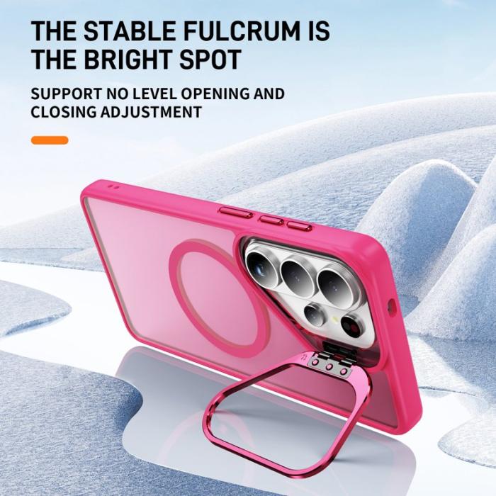 OEM - Mobilskal för Samsung Galaxy S26 Ultra Magnetiskt Kickstand PC + TPU - Rosa
