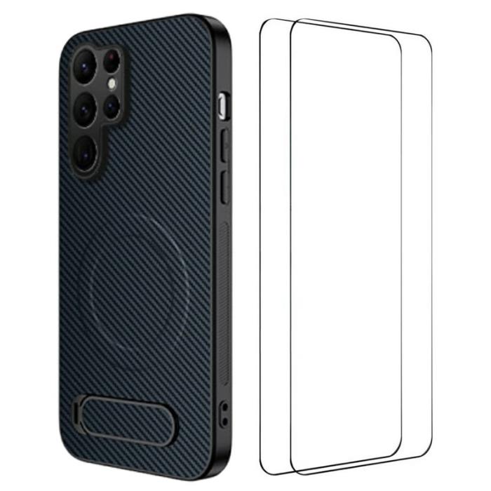 WANLONFENG - WANLONFENG Mobilskal för Samsung Galaxy S26 Ultra Magnetiskt Kickstand - Safir