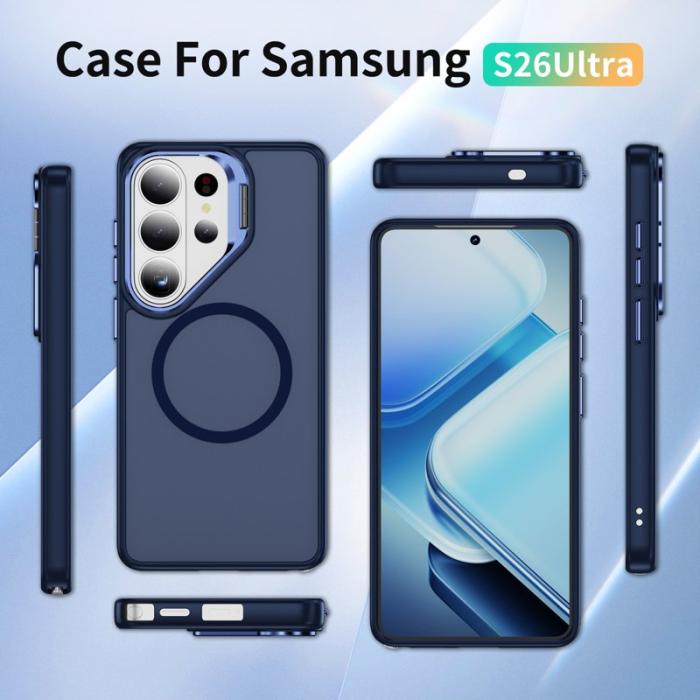 OEM - Mobilskal för Samsung Galaxy S26 Ultra Magnetiskt Kickstand PC + TPU - Safir