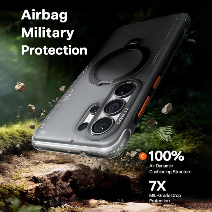 Torras - Torras Mobilskal för Samsung Galaxy S26 Ultra Magnetiskt Kickstand - Svart