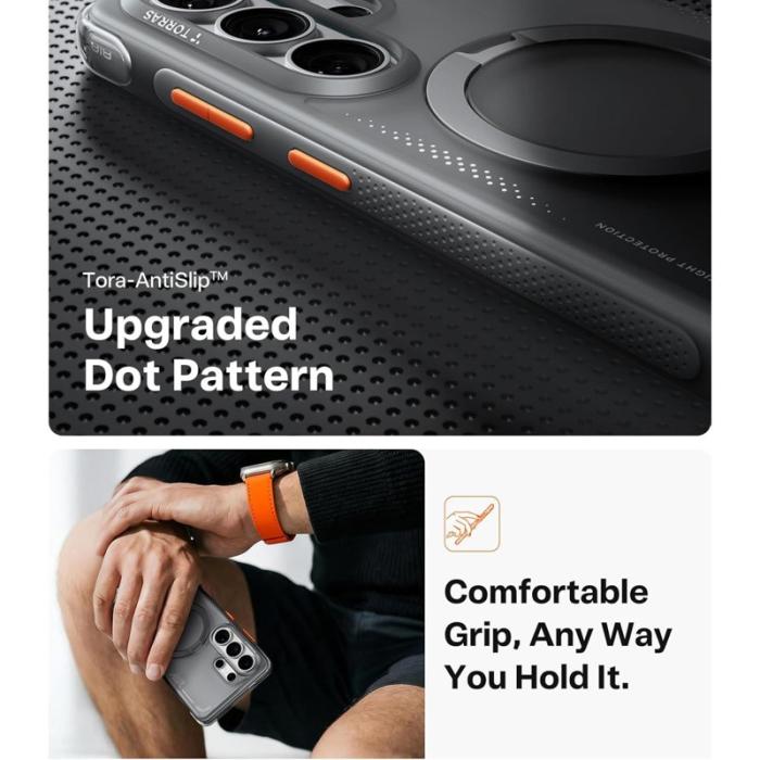 Torras - Torras Mobilskal för Samsung Galaxy S26 Ultra Magnetiskt Kickstand - Svart