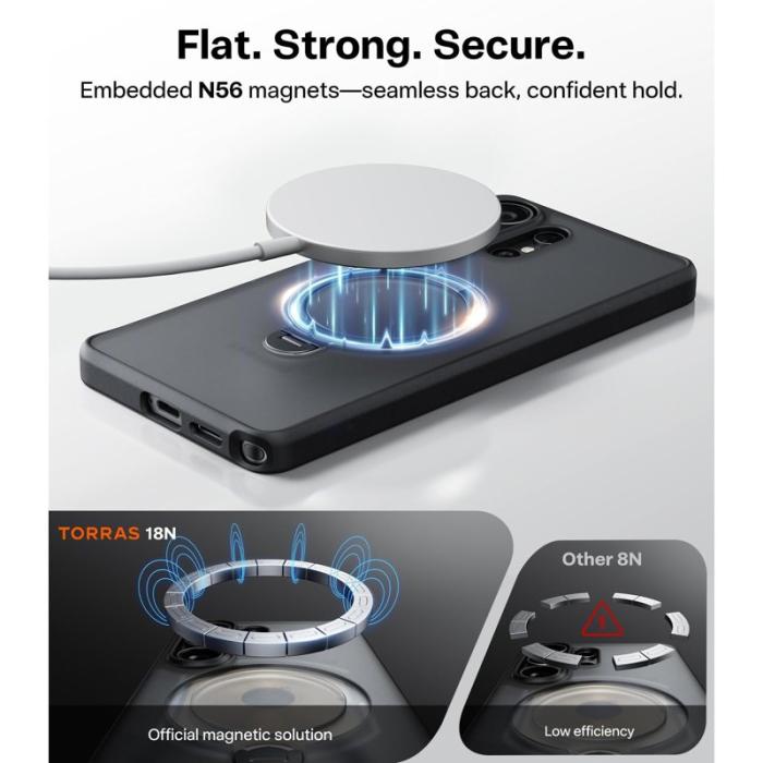 Torras - Torras Mobilskal för Samsung Galaxy S26 Ultra Magnetiskt Kickstand - Svart