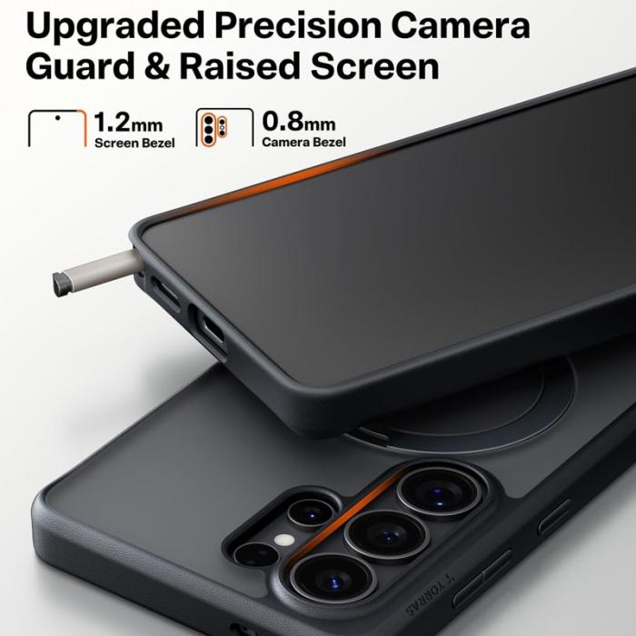 Torras - Torras Mobilskal för Samsung Galaxy S26 Ultra Magnetiskt Kickstand - Svart