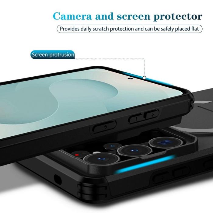 OEM - Mobilskal för Samsung Galaxy S26 Ultra Magnetiskt Kickstand PC + TPU - Svart