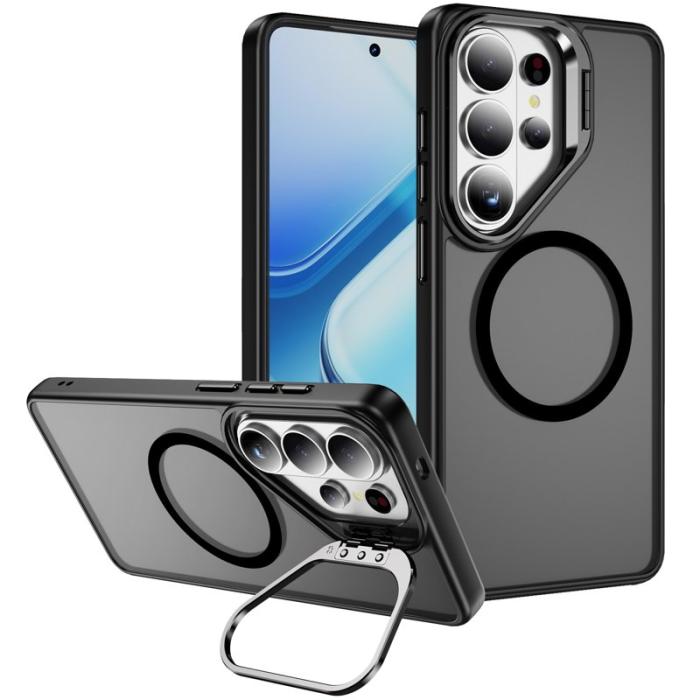 OEM - Mobilskal för Samsung Galaxy S26 Ultra Magnetiskt Kickstand PC + TPU - Svart