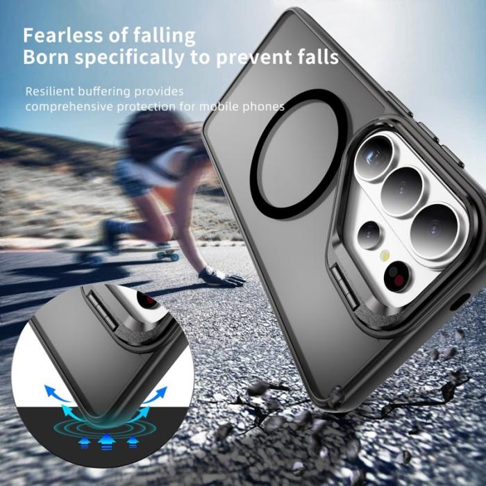 OEM - Mobilskal för Samsung Galaxy S26 Ultra Magnetiskt Kickstand PC + TPU - Svart