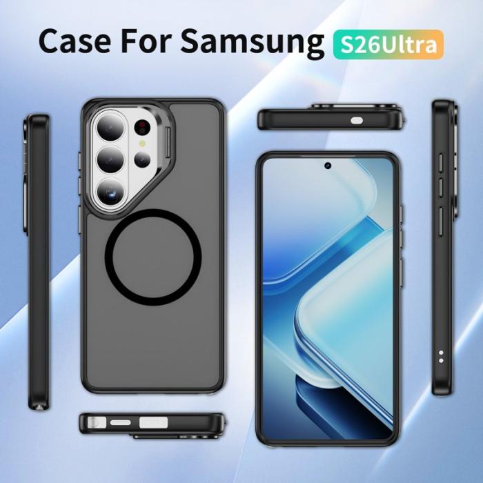 OEM - Mobilskal för Samsung Galaxy S26 Ultra Magnetiskt Kickstand PC + TPU - Svart