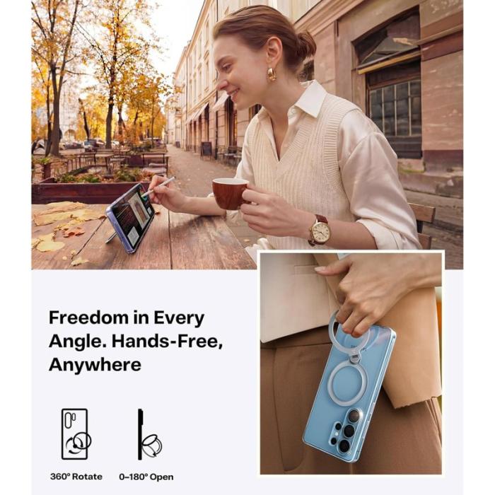 Torras - Torras Mobilskal för Samsung Galaxy S26 Ultra Magnetiskt Kickstand PC + TPU