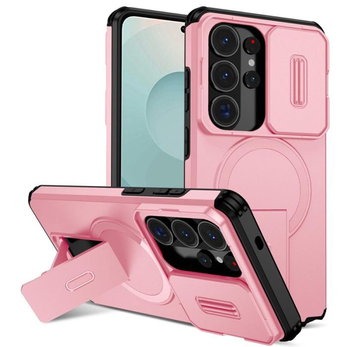 OEM - Mobilskal för Samsung Galaxy S26 Ultra Magnetiskt Kickstand - Rosa