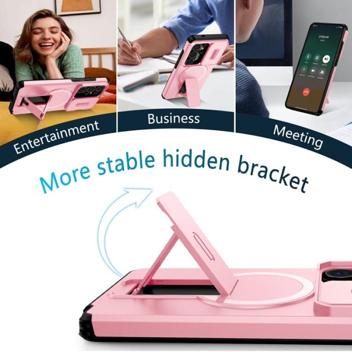 OEM - Mobilskal för Samsung Galaxy S26 Ultra Magnetiskt Kickstand - Rosa