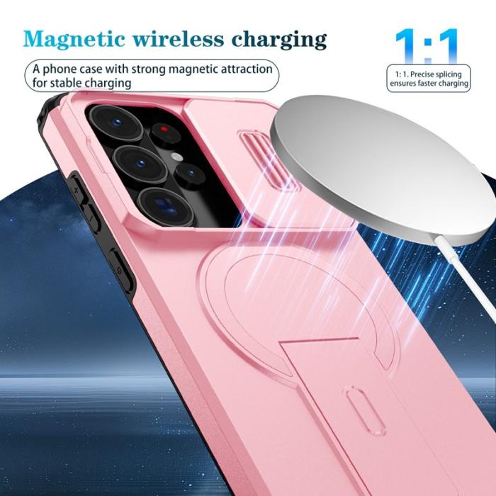 OEM - Mobilskal för Samsung Galaxy S26 Ultra Magnetiskt Kickstand - Rosa