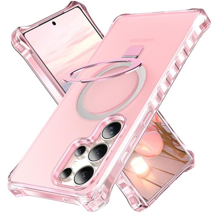 OEM - Mobilskal för Samsung Galaxy S26 Ultra Magnetiskt Kickstand - Rosa