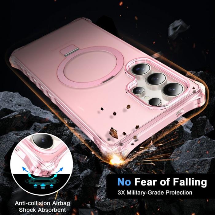 OEM - Mobilskal för Samsung Galaxy S26 Ultra Magnetiskt Kickstand - Rosa