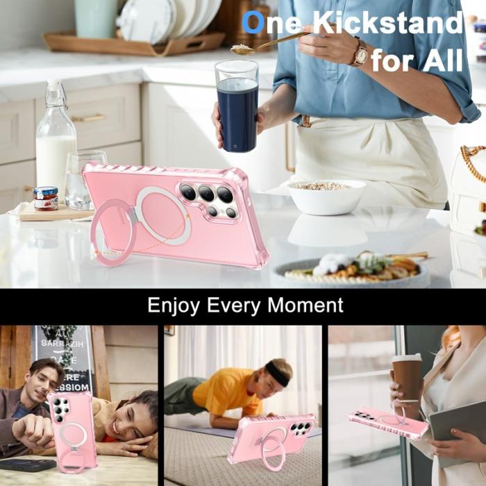 OEM - Mobilskal för Samsung Galaxy S26 Ultra Magnetiskt Kickstand - Rosa