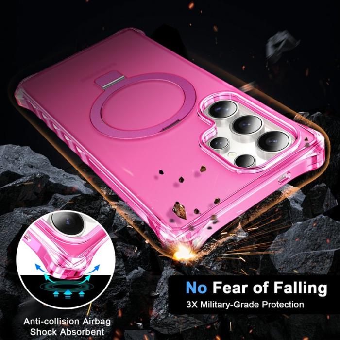 OEM - Mobilskal för Samsung Galaxy S26 Ultra Magnetiskt Kickstand - Rosa