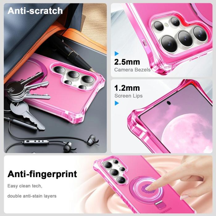 OEM - Mobilskal för Samsung Galaxy S26 Ultra Magnetiskt Kickstand - Rosa