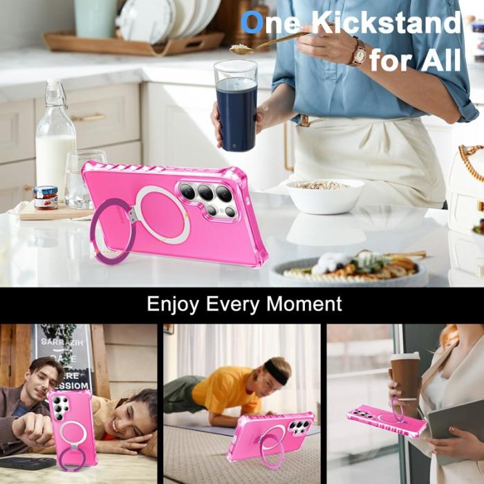 OEM - Mobilskal för Samsung Galaxy S26 Ultra Magnetiskt Kickstand - Rosa