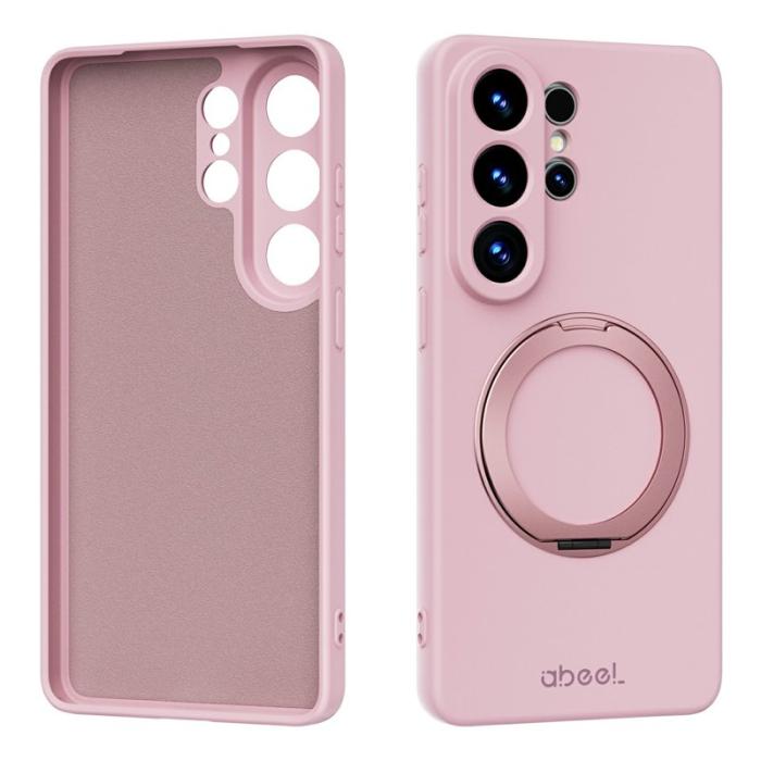 ABEEL - ABEEL Mobilskal för Samsung Galaxy S26 Ultra Magnetiskt Kickstand - Rosa