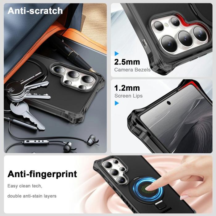 OEM - Mobilskal för Samsung Galaxy S26 Ultra Magnetiskt Kickstand - Svart