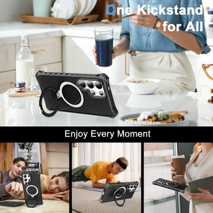 OEM - Mobilskal för Samsung Galaxy S26 Ultra Magnetiskt Kickstand - Svart