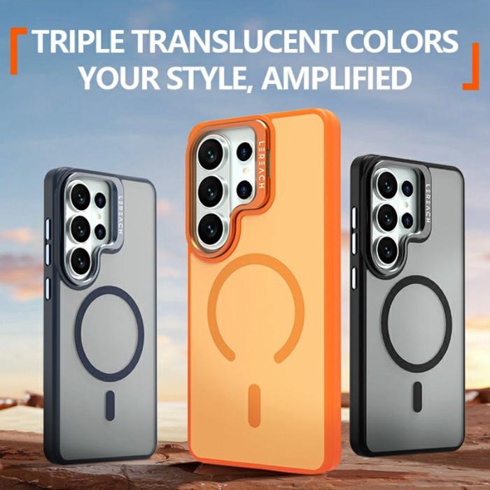 LeReach - LeReach Mobilskal för Samsung Galaxy S26 Ultra Magnetiskt Kickstand TPU - Blå