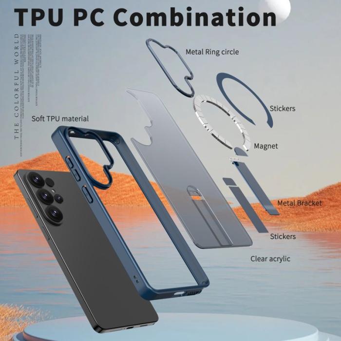 OEM - Mobilskal för Samsung Galaxy S26 Ultra Magnetiskt Kickstand TPU - Blå