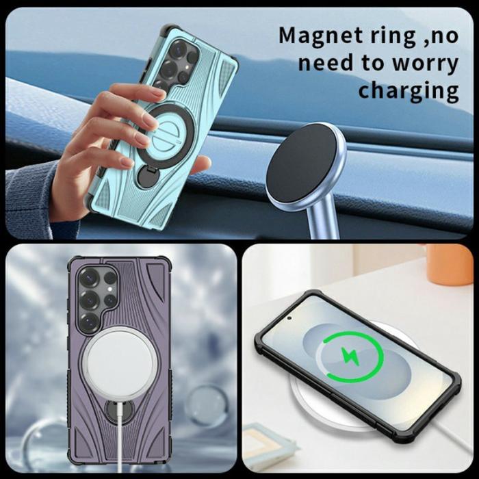 OEM - Mobilskal för Samsung Galaxy S26 Ultra Magnetiskt Kickstand TPU - Grön