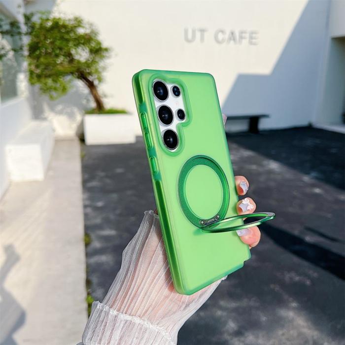 OEM - Mobilskal för Samsung Galaxy S26 Ultra Magnetiskt Kickstand TPU - Grön