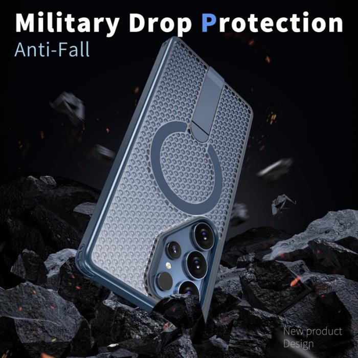 OEM - Mobilskal för Samsung Galaxy S26 Ultra Magnetiskt Kickstand TPU PC - Blå