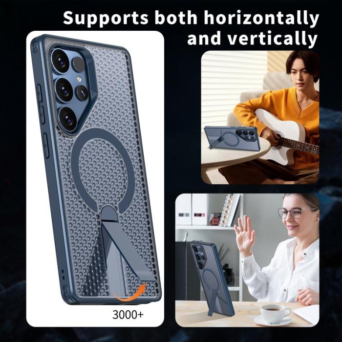 OEM - Mobilskal för Samsung Galaxy S26 Ultra Magnetiskt Kickstand TPU PC - Blå