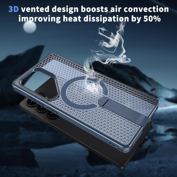 OEM - Mobilskal för Samsung Galaxy S26 Ultra Magnetiskt Kickstand TPU PC - Blå