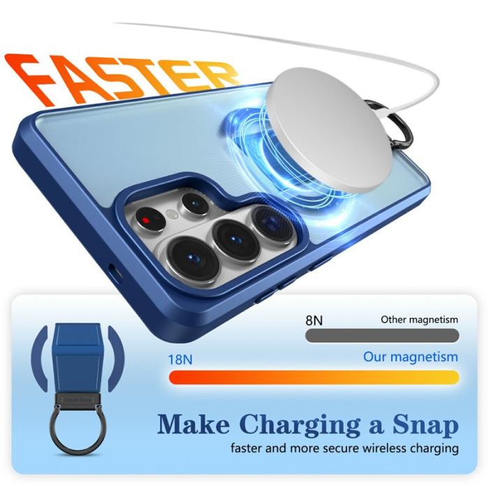 OEM - Mobilskal för Samsung Galaxy S26 Ultra Magnetiskt Kickstand TPU + PC - Blå