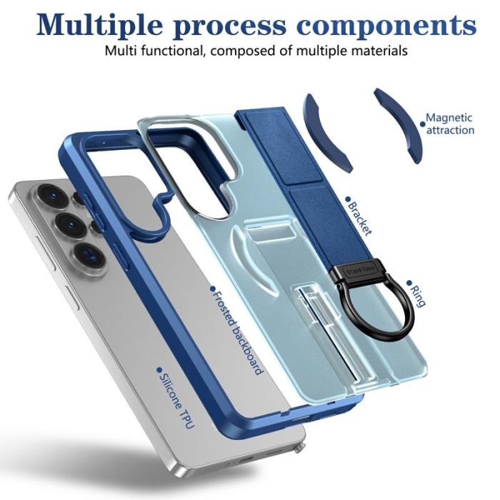 OEM - Mobilskal för Samsung Galaxy S26 Ultra Magnetiskt Kickstand TPU + PC - Blå