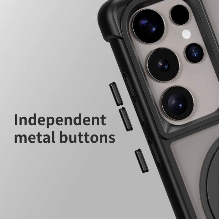 OEM - Mobilskal för Samsung Galaxy S26 Ultra Magnetiskt Kickstand TPU + PC - Grå