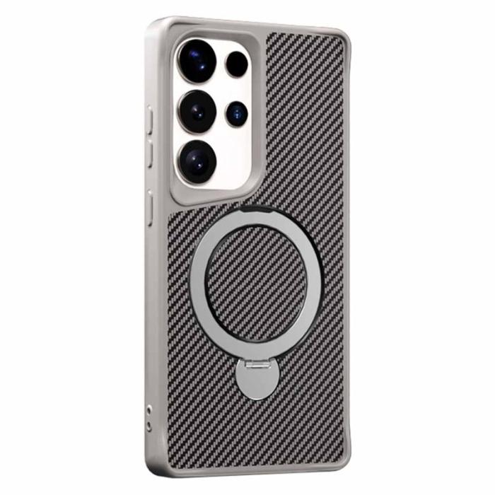 OEM - Mobilskal för Samsung Galaxy S26 Ultra Magnetiskt Kickstand TPU + PC - Grå