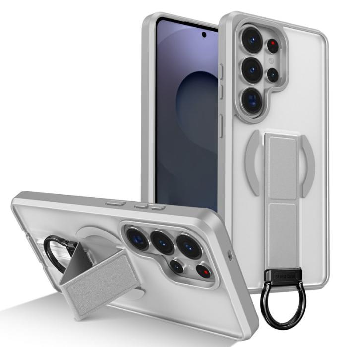 OEM - Mobilskal för Samsung Galaxy S26 Ultra Magnetiskt Kickstand TPU + PC - Grå