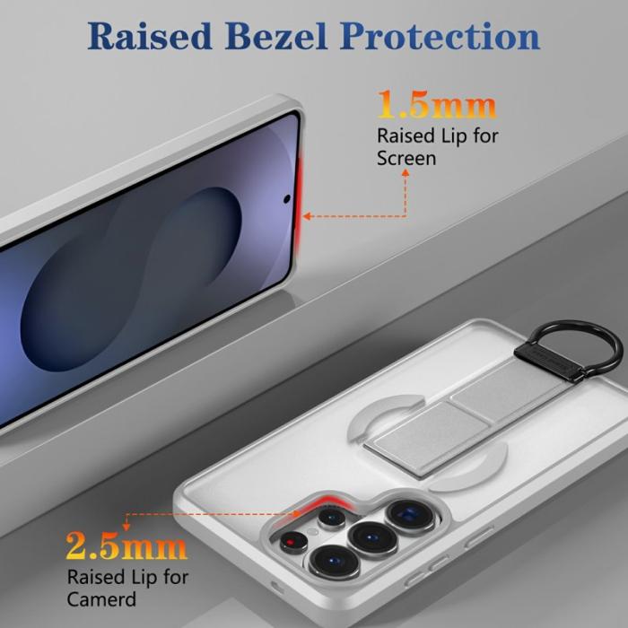 OEM - Mobilskal för Samsung Galaxy S26 Ultra Magnetiskt Kickstand TPU + PC - Grå