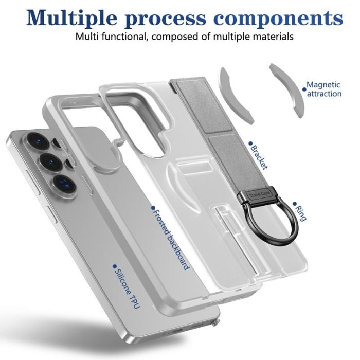 OEM - Mobilskal för Samsung Galaxy S26 Ultra Magnetiskt Kickstand TPU + PC - Grå