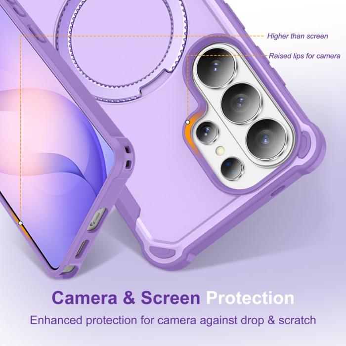 OEM - Mobilskal för Samsung Galaxy S26 Ultra Magnetiskt Kickstand TPU + PC - Lila