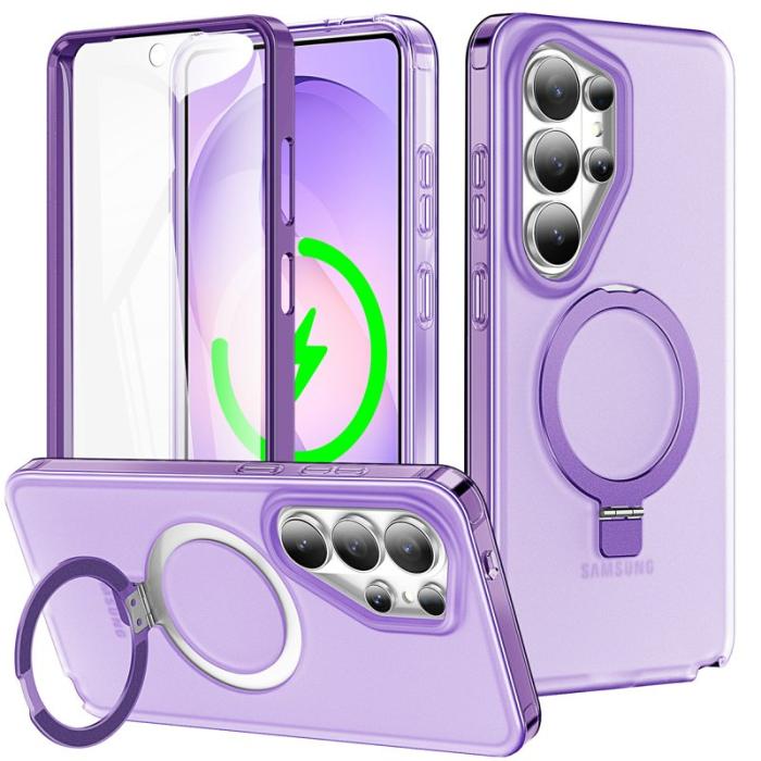 OEM - Mobilskal för Samsung Galaxy S26 Ultra Magnetiskt Kickstand TPU + PC - Lila