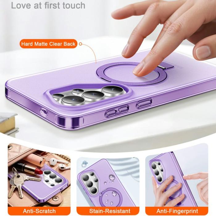 OEM - Mobilskal för Samsung Galaxy S26 Ultra Magnetiskt Kickstand TPU + PC - Lila