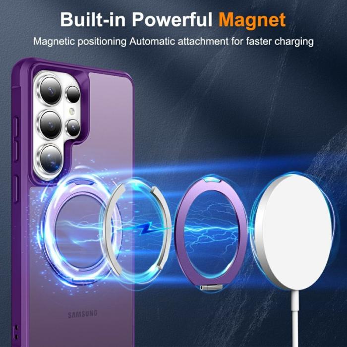 OEM - Mobilskal för Samsung Galaxy S26 Ultra Magnetiskt Kickstand TPU + PC - Lila